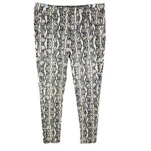 Womens Wild Fable High Rise Beige Black Snakeskin Print Skinny Pants Size 14